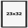 23x32 Shadow Box Charcoal Black Frame Display Case Solid Wood Shadowbox | 1" Inch Deep | with UV Acrylic Plexiglass, Backing & Hanging Hardware view 1