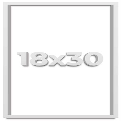 18x30 White Shadow Box Frame - Shadow Box Frame Interior Size 18x30 by 1 Inches Deep - White Frame is Made to Display Items Up to 1 Inches Deep Includes Shatter Resistant Acrylic, Backing, Hardware