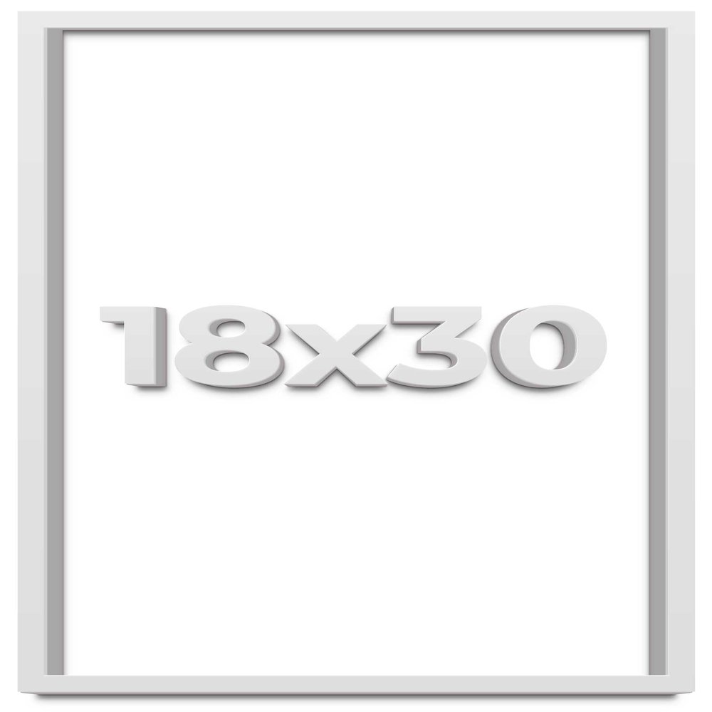 18x30 White Shadow Box Frame - Shadow Box Frame Interior Size 18x30 by 1 Inches Deep - White Frame is Made to Display Items Up to 1 Inches Deep Includes Shatter Resistant Acrylic, Backing, Hardware