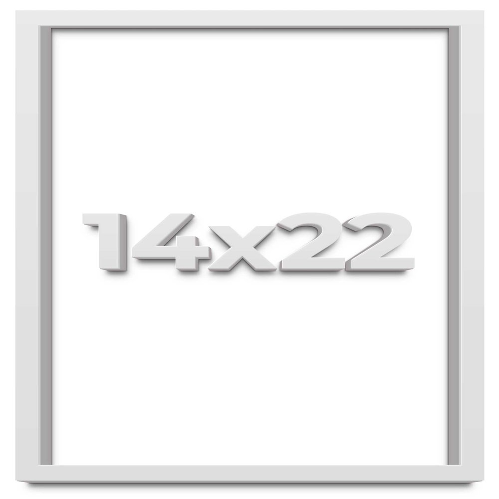 14x22 White Shadow Box Frame - Shadow Box Frame Interior Size 14x22 by 1 Inches Deep - White Frame is Made to Display Items Up to 1 Inches Deep Includes Shatter Resistant Acrylic, Backing, Hardware
