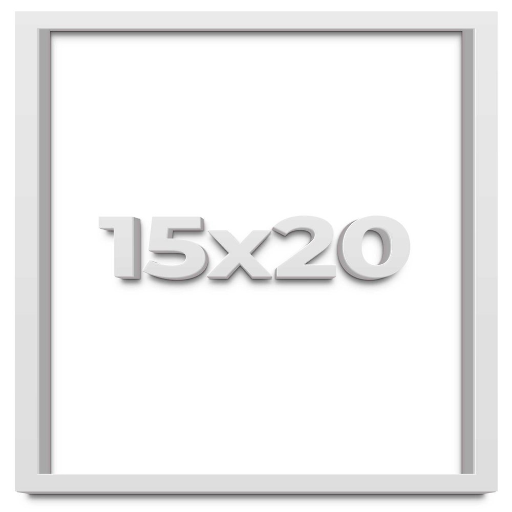 15x20 White Shadow Box Frame - Shadow Box Frame Interior Size 15x20 by 1 Inches Deep - White Frame is Made to Display Items Up to 1 Inches Deep Includes Shatter Resistant Acrylic, Backing, Hardware