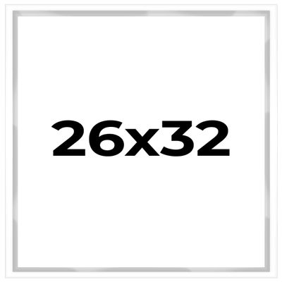 26x32 Shadow Box White Contemporary Frame - Interior Size 26x32 by 1 Inches Deep - White Frame is Made to Display Items Up to 1 Inches Deep Includes Shatter Resistant Acrylic, Backing, Hardware