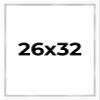 26x32 Shadow Box White Contemporary Frame - Interior Size 26x32 by 1 Inches Deep - White Frame is Made to Display Items Up to 1 Inches Deep Includes Shatter Resistant Acrylic, Backing, Hardware view 1