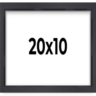 10x20 Shadow Box Frame Contemporary Black | 3/4" Depth of Usable Space| Interior Size 10x20 or 20x10 Inches| UV Resistant Acrylic, Acid-Free Backing, Wall Hangers | Made in USA