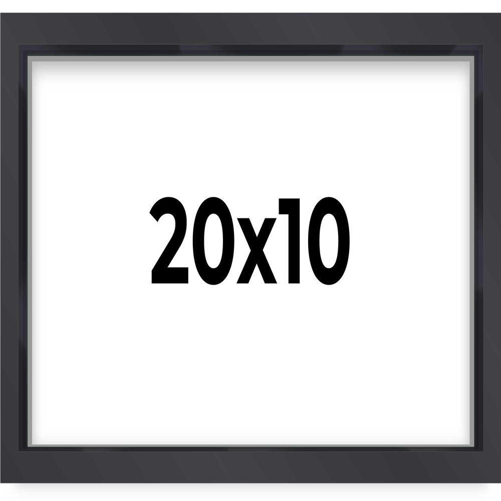 10x20 Shadow Box Frame Contemporary Black | 3/4" Depth of Usable Space| Interior Size 10x20 or 20x10 Inches| UV Resistant Acrylic, Acid-Free Backing, Wall Hangers | Made in USA