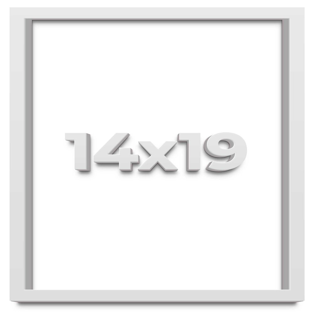 14x19 White Shadow Box Frame - Shadow Box Frame Interior Size 14x19 by 1 Inches Deep - White Frame is Made to Display Items Up to 1 Inches Deep Includes Shatter Resistant Acrylic, Backing, Hardware