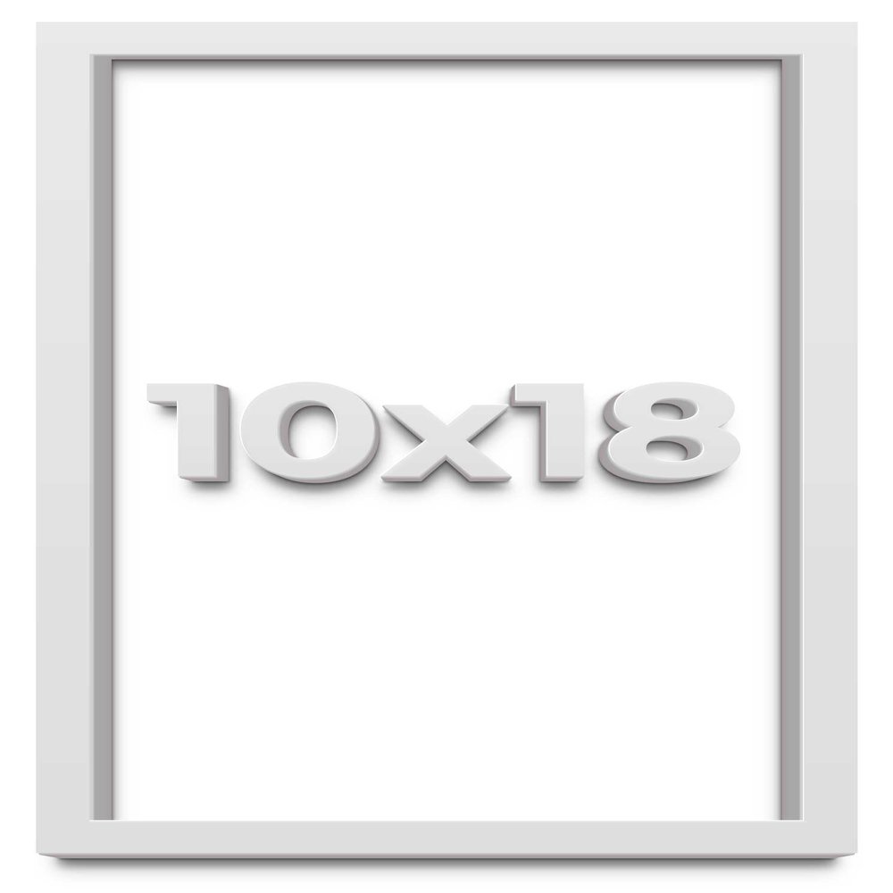 10x18 White Shadow Box Frame - Shadow Box Frame Interior Size 10x18 by 1 Inches Deep - White Frame is Made to Display Items Up to 1 Inches Deep Includes Shatter Resistant Acrylic, Backing, Hardware