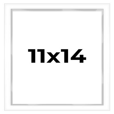 11x14 Shadow Box White Contemporary Frame - Interior Size 11x14 by 1 Inches Deep - White Frame is Made to Display Items Up to 1 Inches Deep Includes Shatter Resistant Acrylic, Backing, Hardware