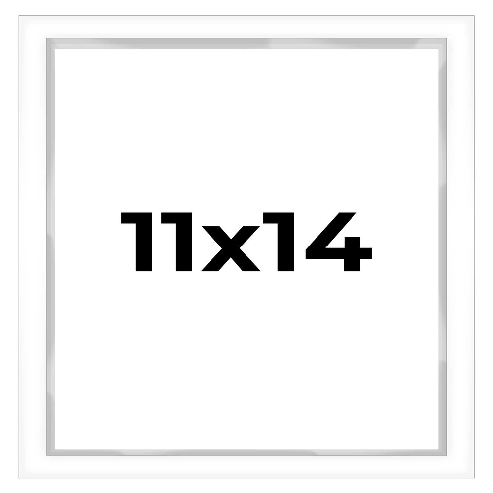 11x14 Shadow Box White Contemporary Frame - Interior Size 11x14 by 1 Inches Deep - White Frame is Made to Display Items Up to 1 Inches Deep Includes Shatter Resistant Acrylic, Backing, Hardware