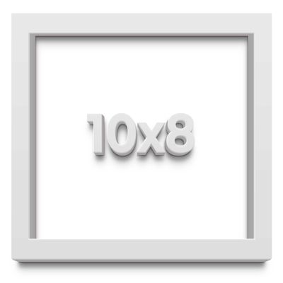 10x8 White Shadow Box Frame - Shadow Box Frame Interior Size 10x8 by 1 Inches Deep - Made to Display Items Up to 1 Inches Deep Includes Shatter Resistant Acrylic, Backing, Hardware