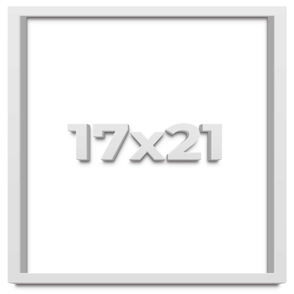 17x21 White Shadow Box Frame - Shadow Box Frame Interior Size 17x21 by 1 Inches Deep - White Frame is Made to Display Items Up to 1 Inches Deep Includes Shatter Resistant Acrylic, Backing, Hardware