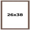 Poster Palooza 26x38 Frame Brown Barnwood Distressed/Aged Old Weathered Natural Wood Look Picture Frame with UV Acrylic Glass, Foam Board Backing & Hanging Hardware Included view 1