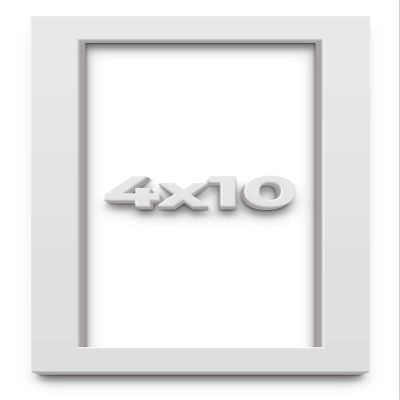10x4 White Shadow Box Frame - Shadow Box Frame Interior Size 10x4 in by 1 in Deep - This White Frame is Made to Display Items Up to 1 in Deep Includes Shatter Resistant Acrylic, Backing, Hardware