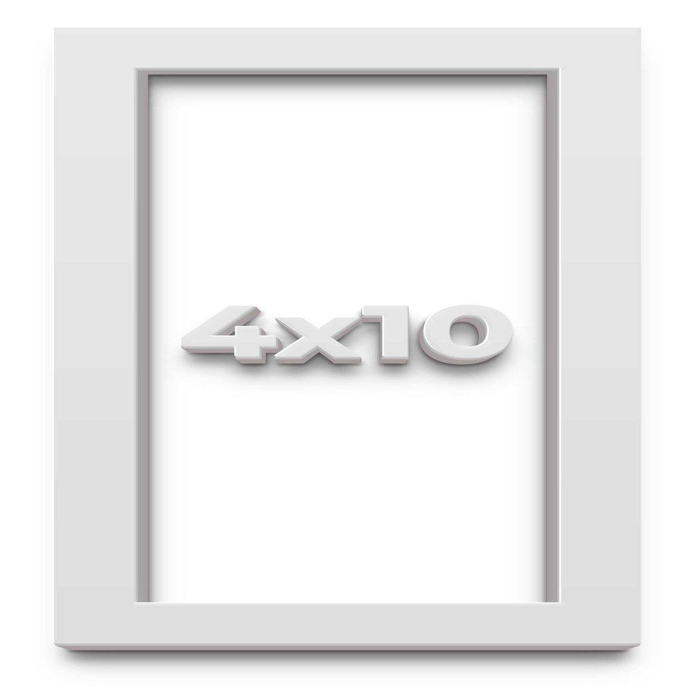 10x4 White Shadow Box Frame - Shadow Box Frame Interior Size 10x4 in by 1 in Deep - This White Frame is Made to Display Items Up to 1 in Deep Includes Shatter Resistant Acrylic, Backing, Hardware