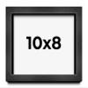 10x8 Shadow Box Charcoal Black Frame Display Case Solid Wood Shadowbox | 1" Inch Deep | with UV Acrylic Plexiglass, Backing & Hanging Hardware view 1