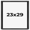 23x29 Shadow Box Charcoal Black Frame Display Case Solid Wood Shadowbox | 1" Inch Deep | with UV Acrylic Plexiglass, Backing & Hanging Hardware view 1