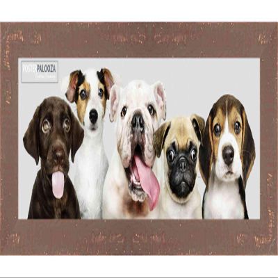 Poster Palooza 10x30 Shabby Chic/Farmhouse Brown Wood Panoramic Frame - UV Acrylic, Foam Board Backing, & Hanging Hardware 10" x 30"