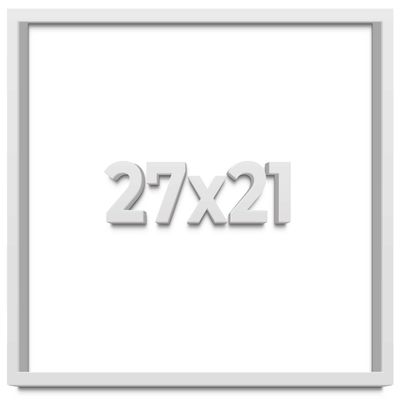 27x21 White Shadow Box Frame - Shadow Box Frame Interior Size 27x21 by 1 Inches Deep - White Frame is Made to Display Items Up to 1 Inches Deep Includes Shatter Resistant Acrylic, Backing, Hardware