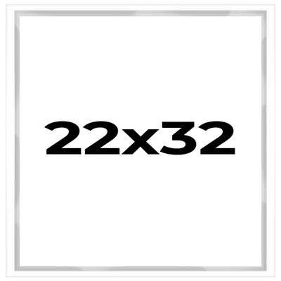 22x32 Shadow Box White Contemporary Frame - Interior Size 22x32 by 1 Inches Deep - White Frame is Made to Display Items Up to 1 Inches Deep Includes Shatter Resistant Acrylic, Backing, Hardware