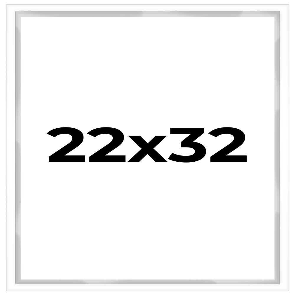 22x32 Shadow Box White Contemporary Frame - Interior Size 22x32 by 1 Inches Deep - White Frame is Made to Display Items Up to 1 Inches Deep Includes Shatter Resistant Acrylic, Backing, Hardware