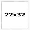 22x32 Shadow Box White Contemporary Frame - Interior Size 22x32 by 1 Inches Deep - White Frame is Made to Display Items Up to 1 Inches Deep Includes Shatter Resistant Acrylic, Backing, Hardware view 1