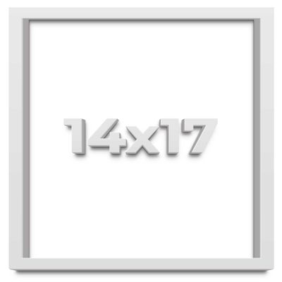14x17 White Shadow Box Frame - Shadow Box Frame Interior Size 14x17 by 1 Inches Deep - White Frame is Made to Display Items Up to 1 Inches Deep Includes Shatter Resistant Acrylic, Backing, Hardware