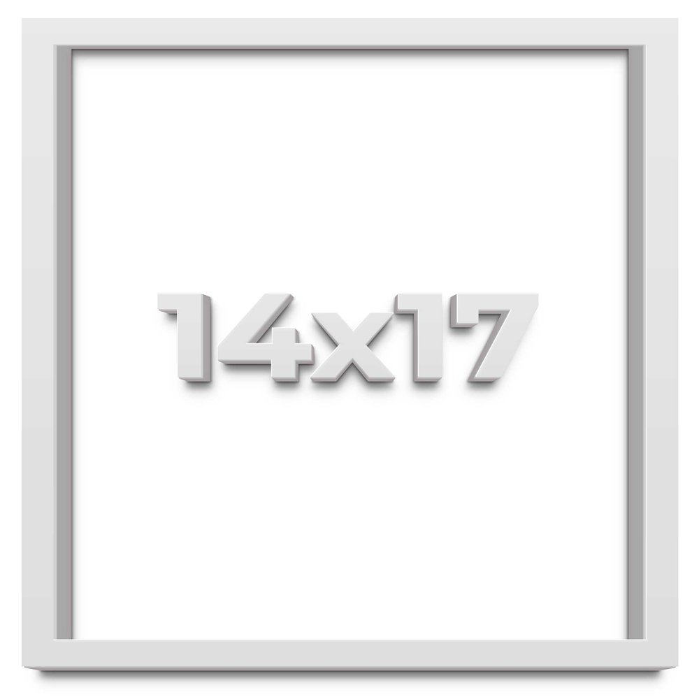 14x17 White Shadow Box Frame - Shadow Box Frame Interior Size 14x17 by 1 Inches Deep - White Frame is Made to Display Items Up to 1 Inches Deep Includes Shatter Resistant Acrylic, Backing, Hardware