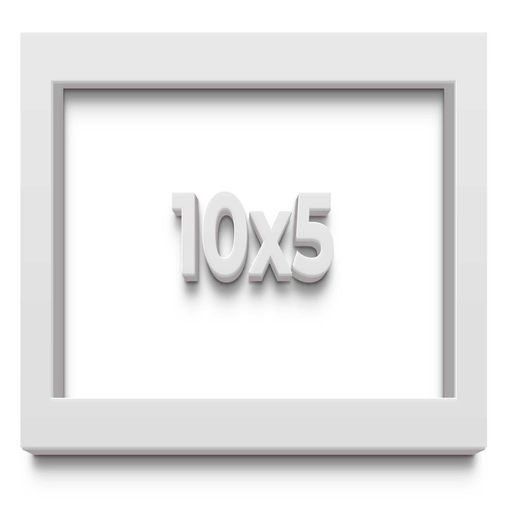 10x5 White Shadow Box Frame - Shadow Box Frame Interior Size 10x5 in by 1 in Deep - This White Frame is Made to Display Items Up to 1 in Deep Includes Shatter Resistant Acrylic, Backing, Hardware