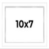 10x7 Shadow Box White Contemporary Frame - Interior Size 10x7 by 1 Inches Deep - This White Frame is Made to Display Items Up to 1 Inches Deep Includes Shatter Resistant Acrylic, Backing, Hardware view 1