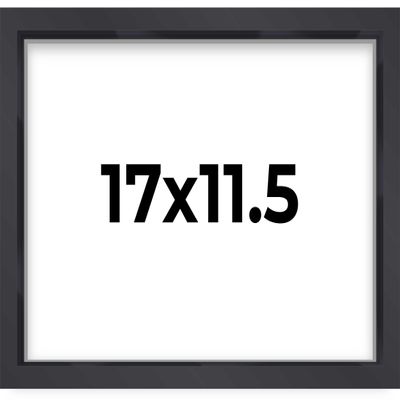 11.5x17 Shadow Box Frame Contemporary Black | 3/4" Depth of Usable Space| Interior Size 11.5x17 or 17x11.5 Inches| UV Resistant Acrylic, Acid-Free Backing, Hangers | Made in USA