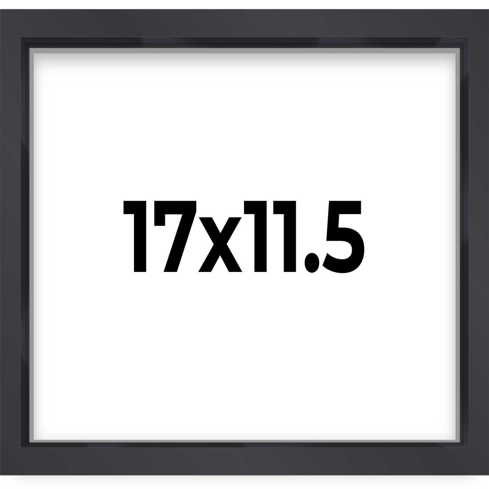 11.5x17 Shadow Box Frame Contemporary Black | 3/4" Depth of Usable Space| Interior Size 11.5x17 or 17x11.5 Inches| UV Resistant Acrylic, Acid-Free Backing, Hangers | Made in USA