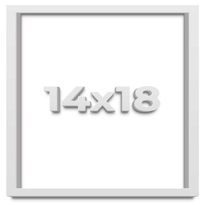 14x18 White Shadow Box Frame - Shadow Box Frame Interior Size 14x18 by 1 Inches Deep - White Frame is Made to Display Items Up to 1 Inches Deep Includes Shatter Resistant Acrylic, Backing, Hardware