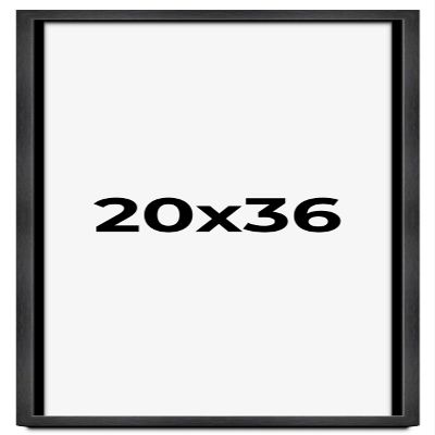 20x36 Shadow Box Charcoal Black Frame Display Case Solid Wood Shadowbox | 1" Inch Deep | with UV Acrylic Plexiglass, Backing & Hanging Hardware
