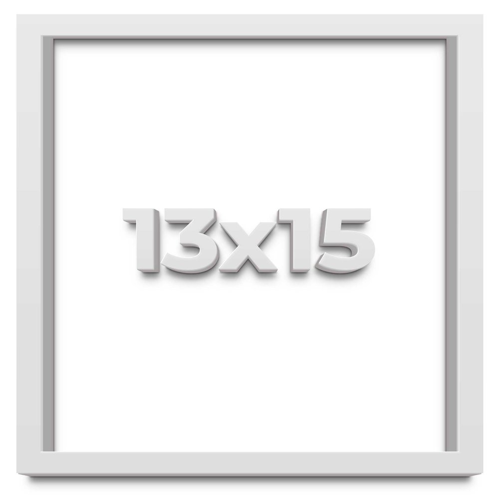 13x15 White Shadow Box Frame - Shadow Box Frame Interior Size 13x15 by 1 Inches Deep - White Frame is Made to Display Items Up to 1 Inches Deep Includes Shatter Resistant Acrylic, Backing, Hardware