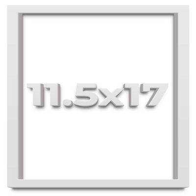 11.5x17 White Shadow Box Frame - Shadow Box Frame Interior Size 11.5x17 by 1 Inches Deep - White Frame Made to Display Items Up to 1 Inches Deep Includes Shatter Resistant Acrylic, Backing, Hardware