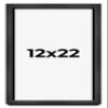 12x22 Shadow Box Charcoal Black Frame Display Case Solid Wood Shadowbox | 1" Inch Deep | with UV Acrylic Plexiglass, Backing & Hanging Hardware view 1