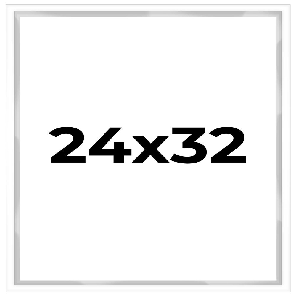 24x32 Shadow Box White Contemporary Frame - Interior Size 24x32 by 1 Inches Deep - White Frame is Made to Display Items Up to 1 Inches Deep Includes Shatter Resistant Acrylic, Backing, Hardware