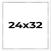 24x32 Shadow Box White Contemporary Frame - Interior Size 24x32 by 1 Inches Deep - White Frame is Made to Display Items Up to 1 Inches Deep Includes Shatter Resistant Acrylic, Backing, Hardware view 1