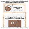 11x8.5 Frame (Letter Size) Shadow Box Charcoal Black Frame Display Case Solid Wood Picture or Document Frame | 1" Inch Deep | with UV Acrylic Plexiglass, Foam Board Backing & Hanging Hardware view 4