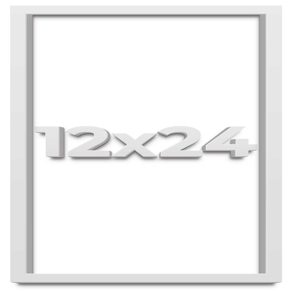 12x24 White Shadow Box Frame - Shadow Box Frame Interior Size 12x24 by 1 Inches Deep - White Frame is Made to Display Items Up to 1 Inches Deep Includes Shatter Resistant Acrylic, Backing, Hardware