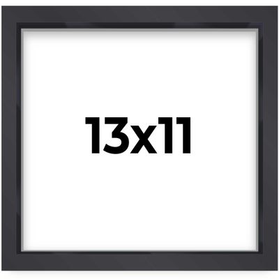 11x13 Shadow Box Frame Contemporary Black | 3/4" Depth of Usable Space| Interior Size 11x13 or 13x11 Inches| UV Resistant Acrylic, Acid-Free Backing, Wall Hangers | Made in USA