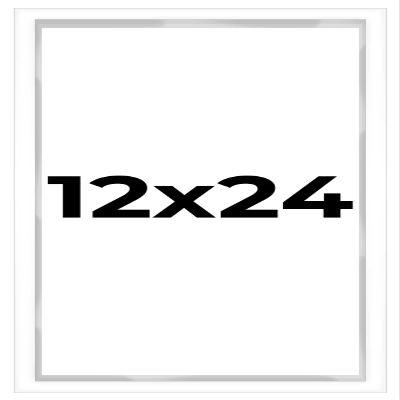 12x24 Shadow Box White Display Frame | Interior Size 1 Inch Deep | Includes Shatter Resistant Acrylic Plexiglass, White Backing and Hanging Hardware