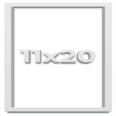 11x20 White Shadow Box Frame - Shadow Box Frame Interior Size 11x20 by 1 Inches Deep - White Frame is Made to Display Items Up to 1 Inches Deep Includes Shatter Resistant Acrylic, Backing, Hardware