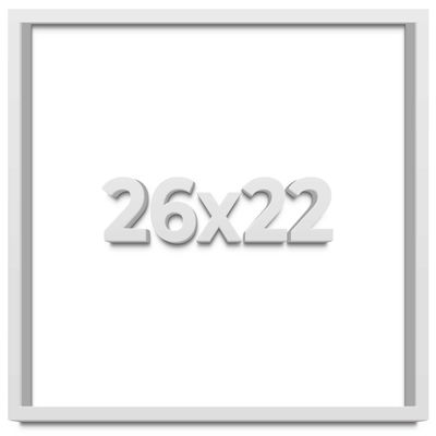 26x22 White Shadow Box Frame - Shadow Box Frame Interior Size 26x22 by 1 Inches Deep - White Frame is Made to Display Items Up to 1 Inches Deep Includes Shatter Resistant Acrylic, Backing, Hardware