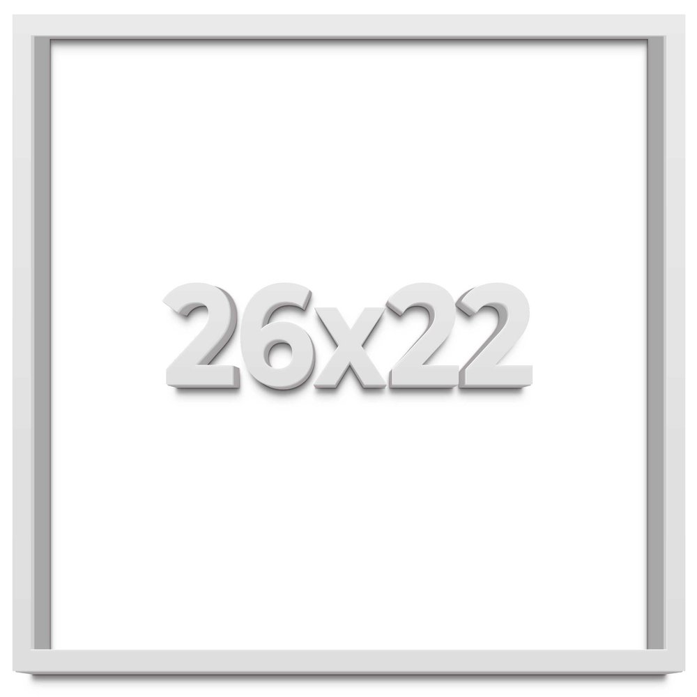 26x22 White Shadow Box Frame - Shadow Box Frame Interior Size 26x22 by 1 Inches Deep - White Frame is Made to Display Items Up to 1 Inches Deep Includes Shatter Resistant Acrylic, Backing, Hardware