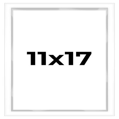 11x17 Shadow Box White Contemporary Frame - Interior Size 11x17 by 1 Inches Deep - White Frame is Made to Display Items Up to 1 Inches Deep Includes Shatter Resistant Acrylic, Backing, Hardware