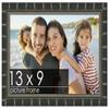 Poster Palooza 13x9 Frame Bamboo Brown Black Solid Wood Picture Frame | 1.5 Inch Moulding Width | with UV Acrylic Plexiglass, Foam Board Backing & Hanging Hardware Included view 1