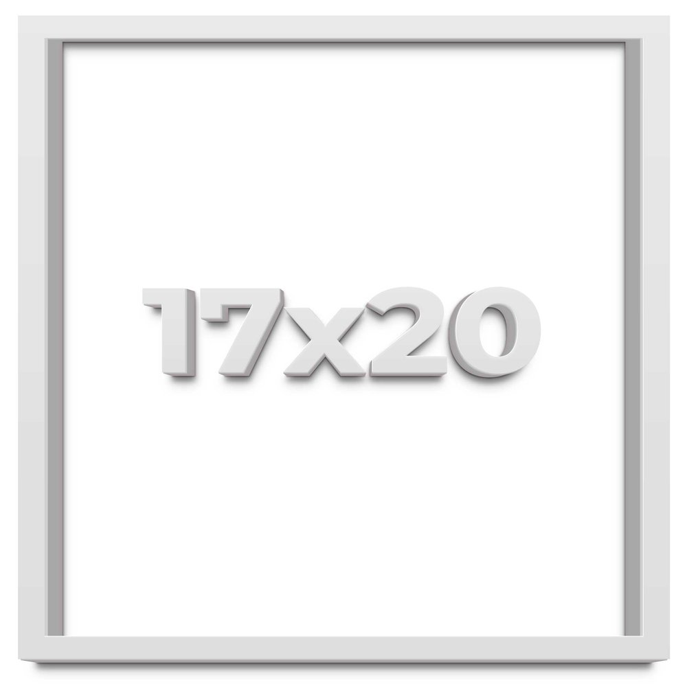 17x20 White Shadow Box Frame - Shadow Box Frame Interior Size 17x20 by 1 Inches Deep - White Frame is Made to Display Items Up to 1 Inches Deep Includes Shatter Resistant Acrylic, Backing, Hardware