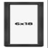 6x18 Shadow Box Charcoal Black Frame Display Case Solid Wood Shadowbox | 1" Inch Deep | with UV Acrylic Plexiglass, Backing & Hanging Hardware view 1