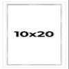 10x20 Shadow Box White Contemporary Frame - Interior Size 10x20 by 1 Inches Deep - White Frame is Made to Display Items Up to 1 Inches Deep Includes Shatter Resistant Acrylic, Backing, Hardware view 1